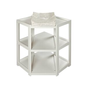 Badger Basket Diaper Corner Baby Changing Table - White