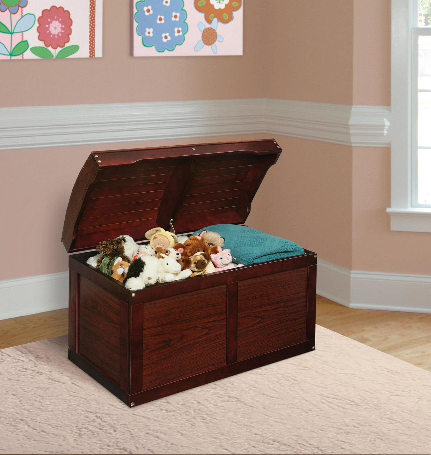 Badger Basket Kid's Hardwood Barrel Top Toy Chest 3.9 Cu ft. Capacity - Cherry - Image 2
