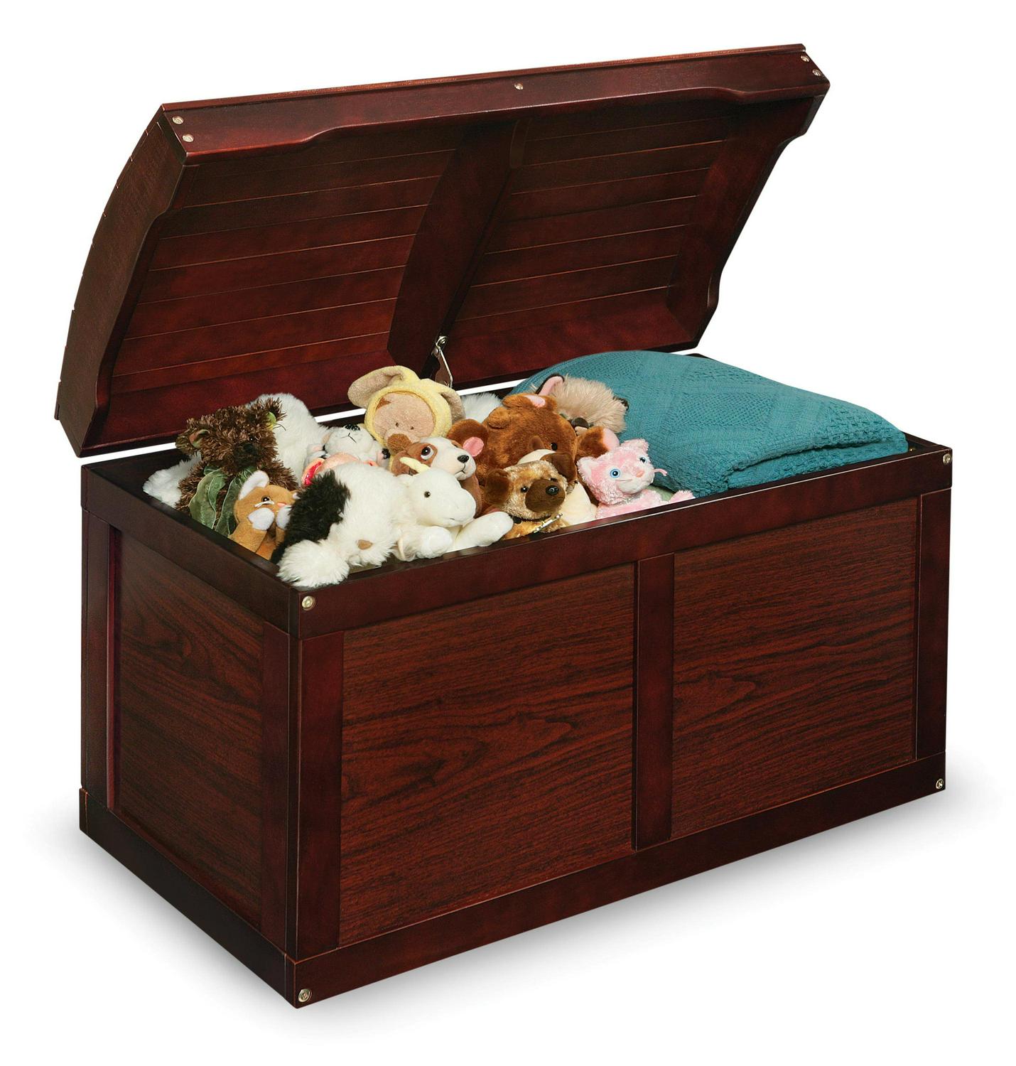 Badger Basket Kid's Hardwood Barrel Top Toy Chest 3.9 Cu ft. Capacity - Cherry - Image 5