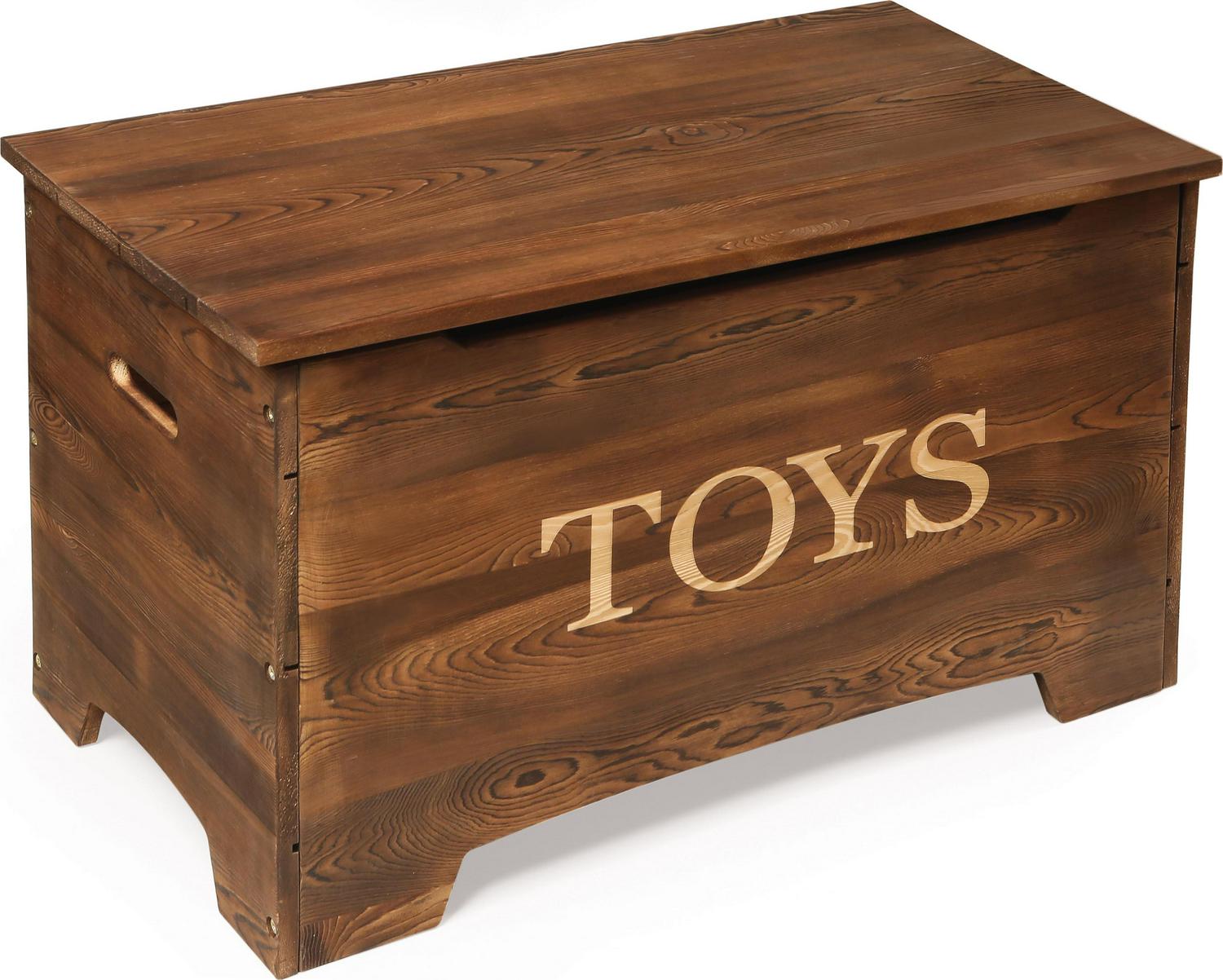 Badger Basket Children's Solid Wood Rustic Toy Box 3.3 Cu ft. - Caramel Brown