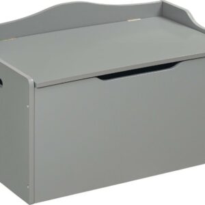 Badger Basket Child's Wooden 25 gal Bench Top Toy Box, Gray