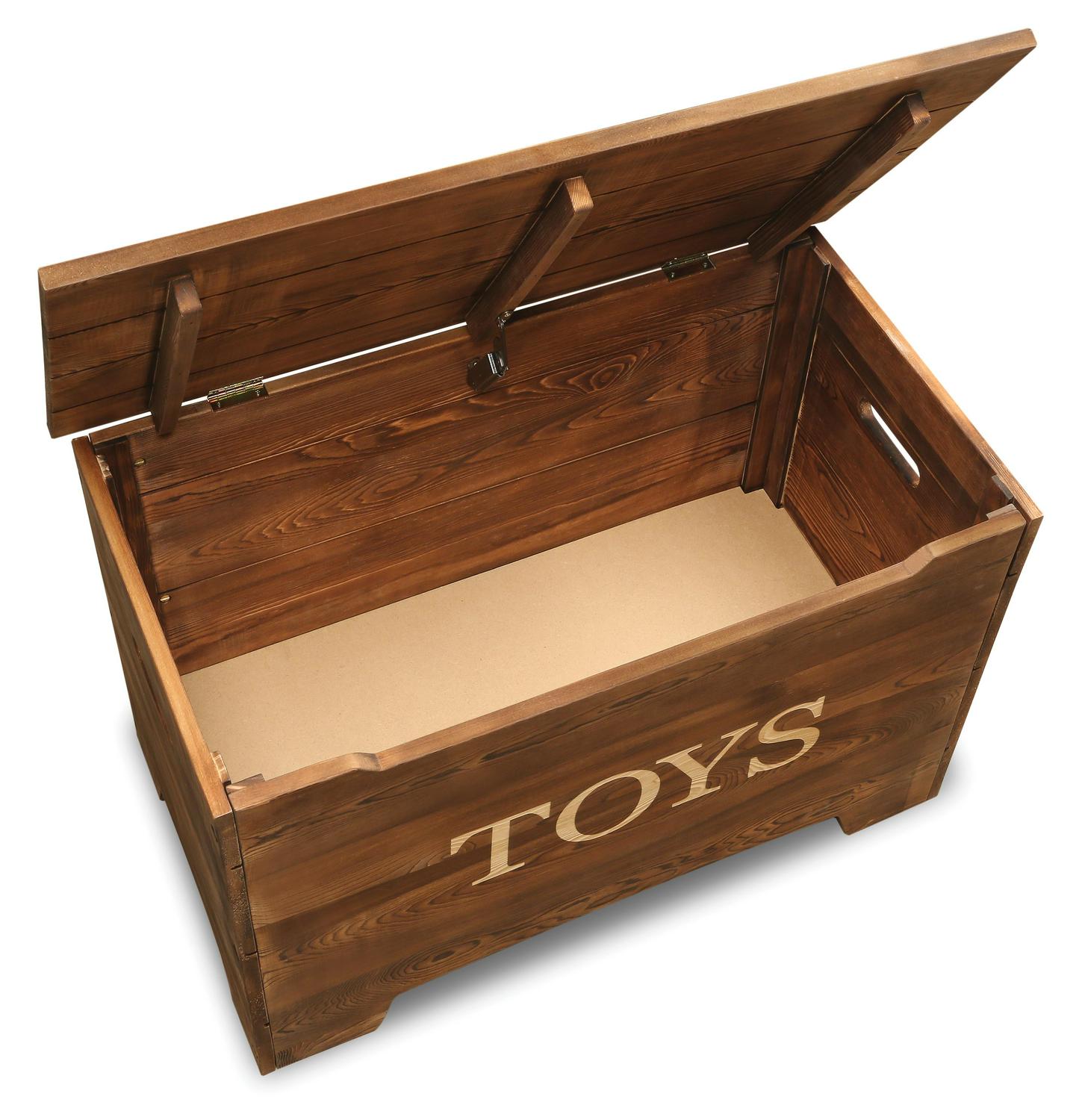 Badger Basket Children's Solid Wood Rustic Toy Box 3.3 Cu ft. - Caramel Brown - Image 9