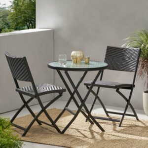Baja 3-Piece Outdoor Bistro Set, Grey