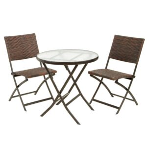 Baja Outdoor 3-piece Multibrown Folding Set