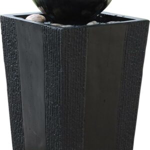 Ball On Stand Fountain With Led Lights