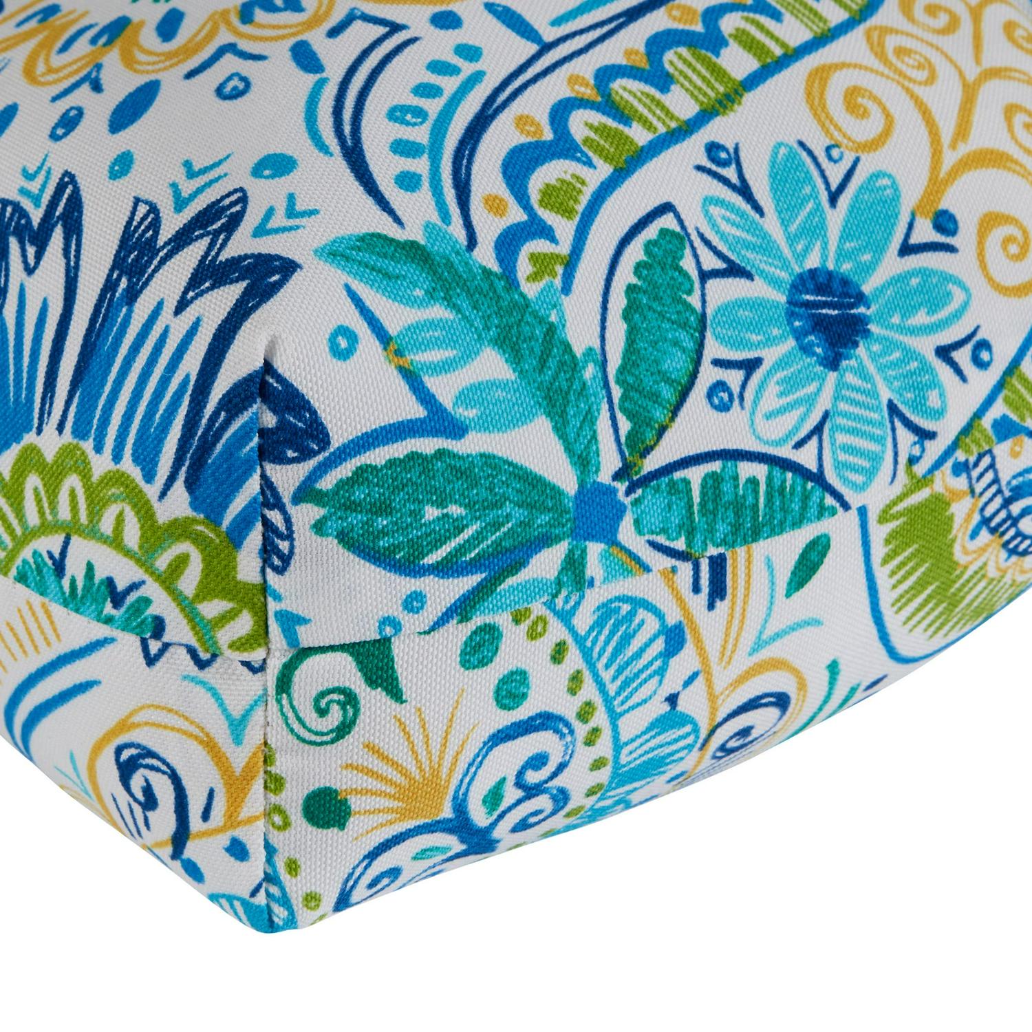 Baltic Paisley 42 x 21 in. Outdoor Tufted Dining Chair Cushion (Set of 2) by Greendale Home Fashions - Image 3