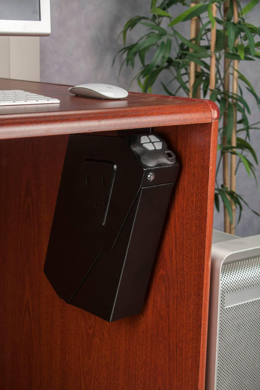 Barska Quick-Access Biometric Handgun Desk Safe, Steel Construction, 3 in x 7.5 in x 13.5 in - Image 2