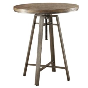 Bartlett Adjustable Swivel Bar Table Brushed Nutmeg