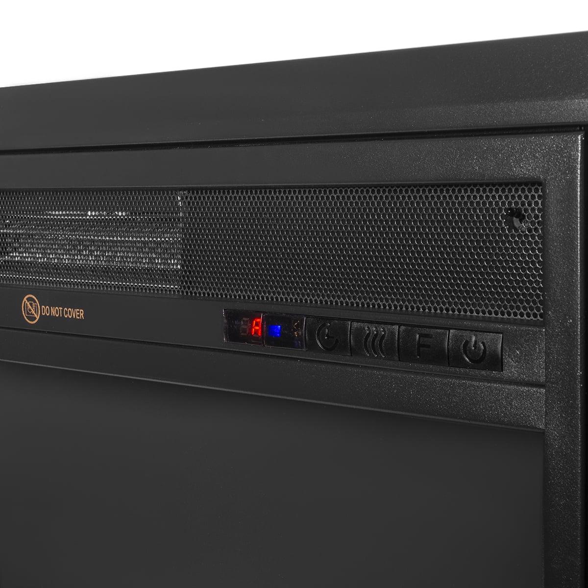 Barton 26" Electric Fireplace Inserts Heater, Recessed Fireplace, Electric Fireplace Insert w/ Remote Control, 8H Timer, 6 Brightness Settings, 750W / 1500W, (26" W x 22" H) Black - Image 4