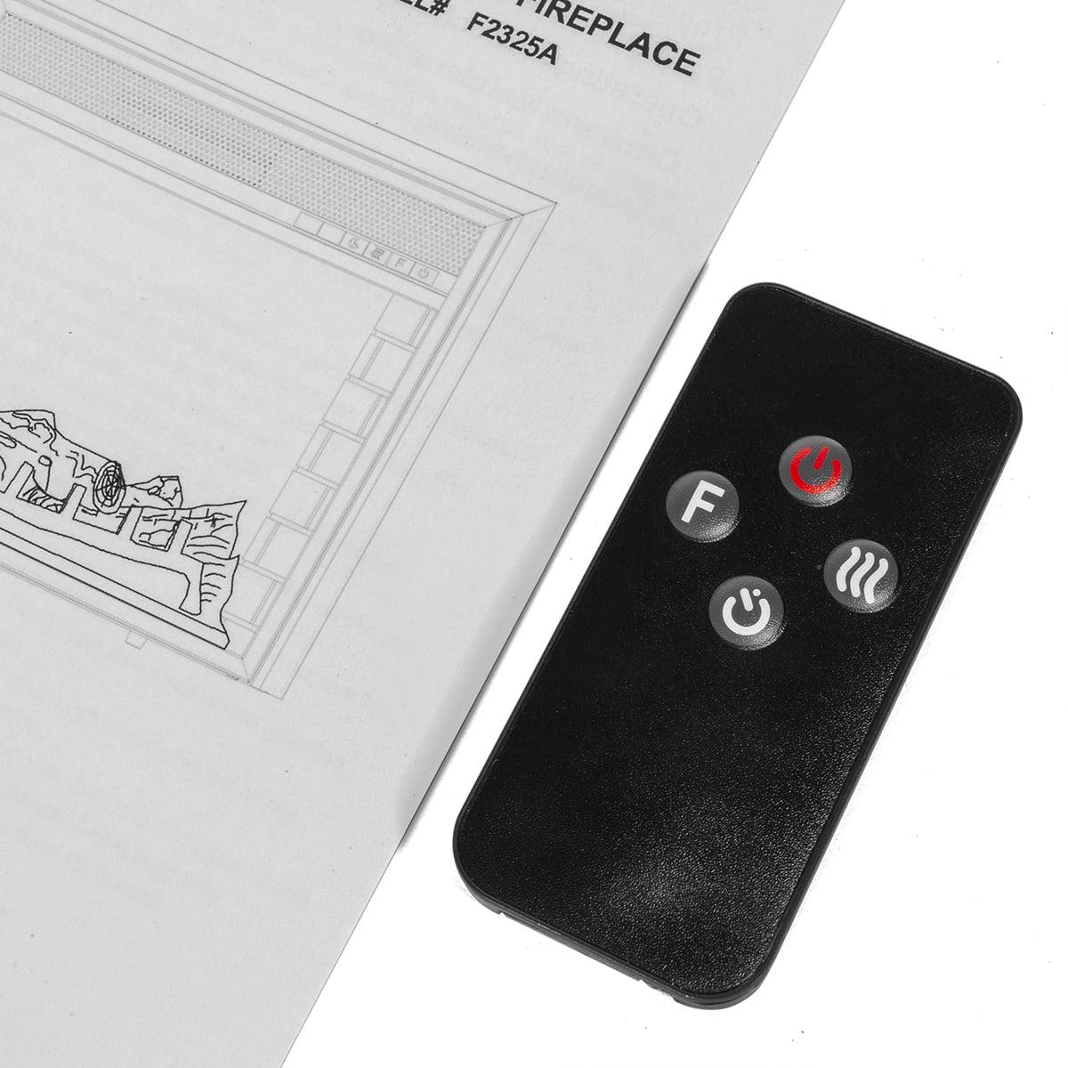 Barton 26" Electric Fireplace Inserts Heater, Recessed Fireplace, Electric Fireplace Insert w/ Remote Control, 8H Timer, 6 Brightness Settings, 750W / 1500W, (26" W x 22" H) Black - Image 7