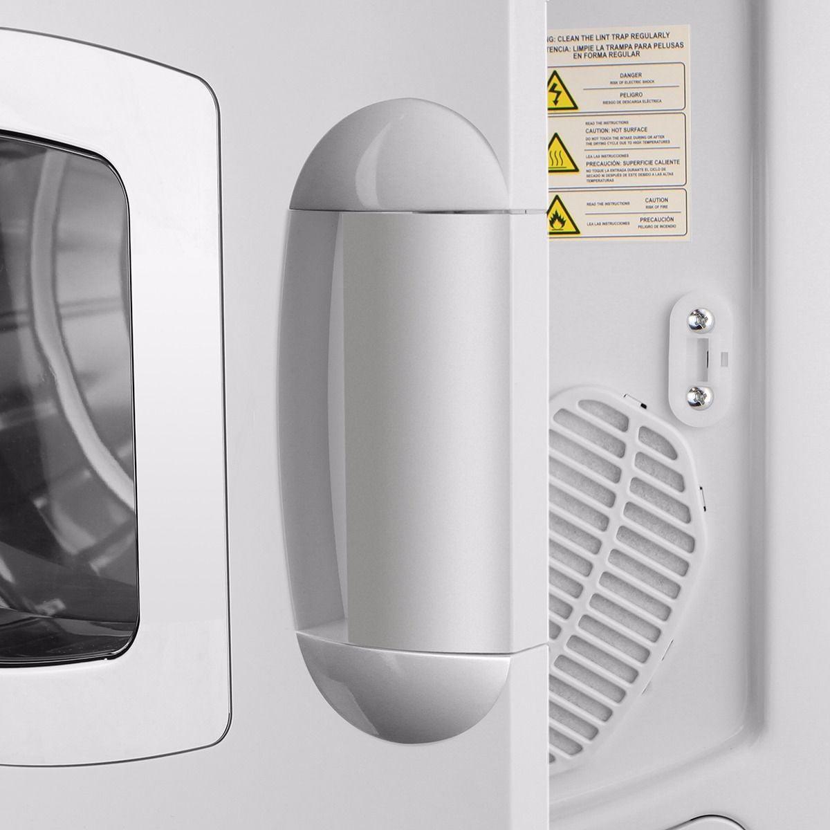 Barton - Electric Compact Laundry Dryer, Laundry Machine, Adjustable Heat Setting, Front Load, Portable Unit, White - Image 6