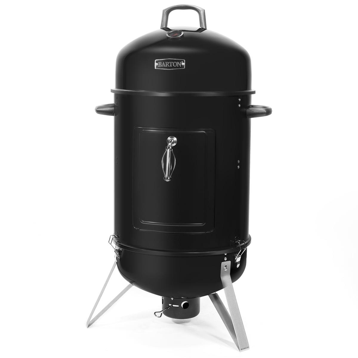 Barton Vertical 18" Charcoal BBQ Smoker w/ Temperature Gauge Grill for Outdoor Cooker