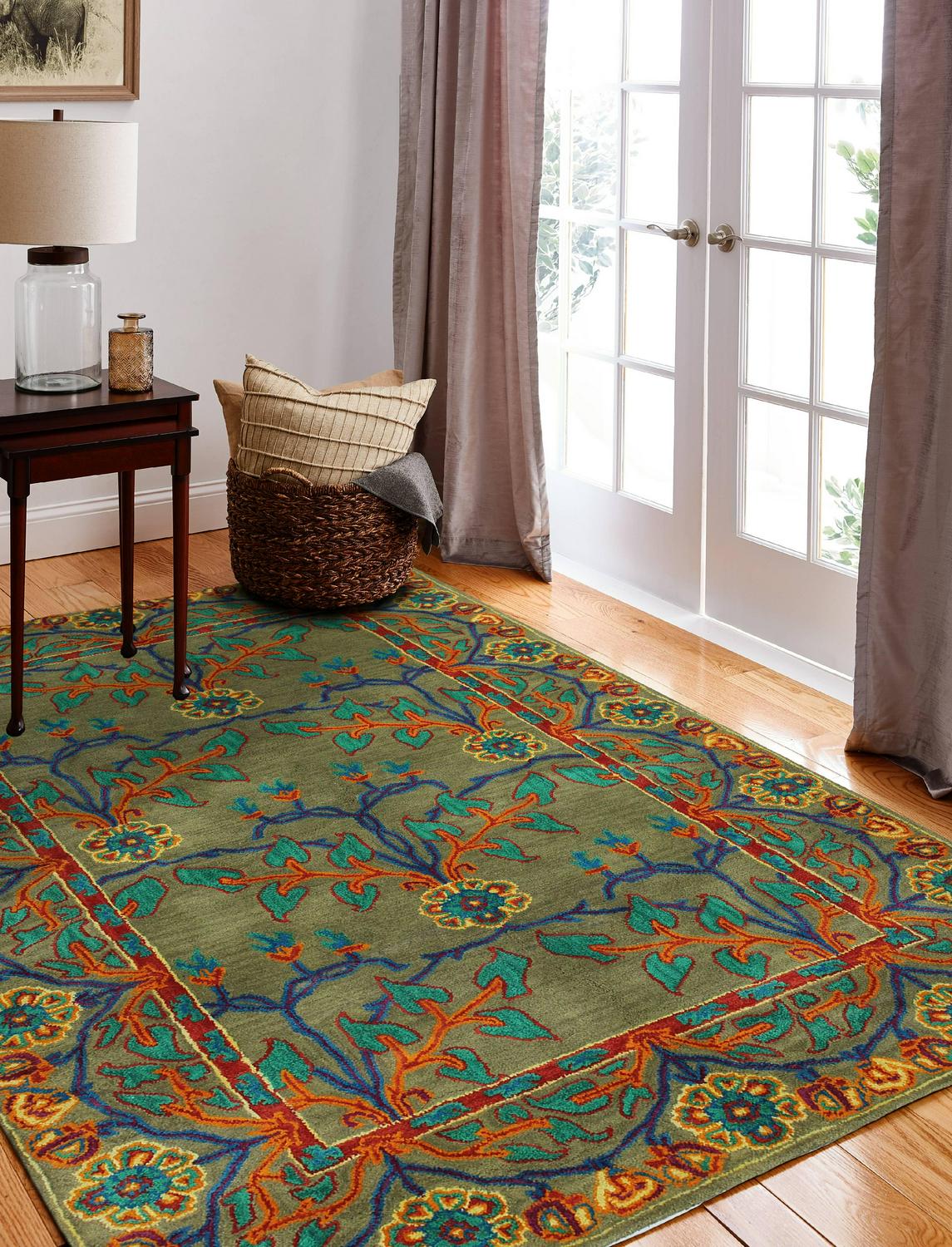 Bashian Elmsford Transitional Floral Area Rug