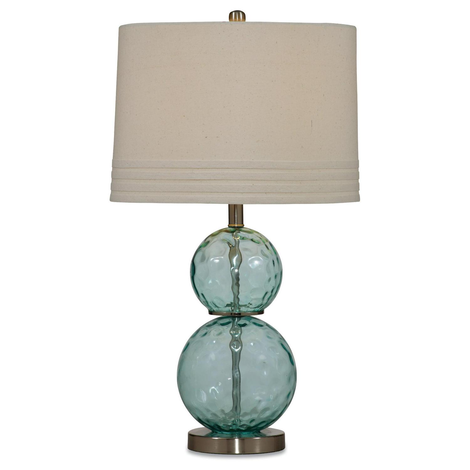 Bassett Mirror Barika Glass Table Lamp in Blue Green - Image 2
