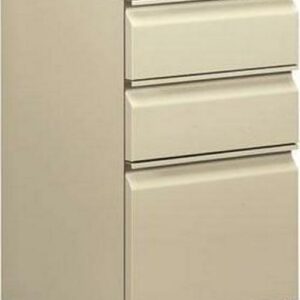 Basyx 3 Drawers Vertical Lockable Filing Cabinet, Putty