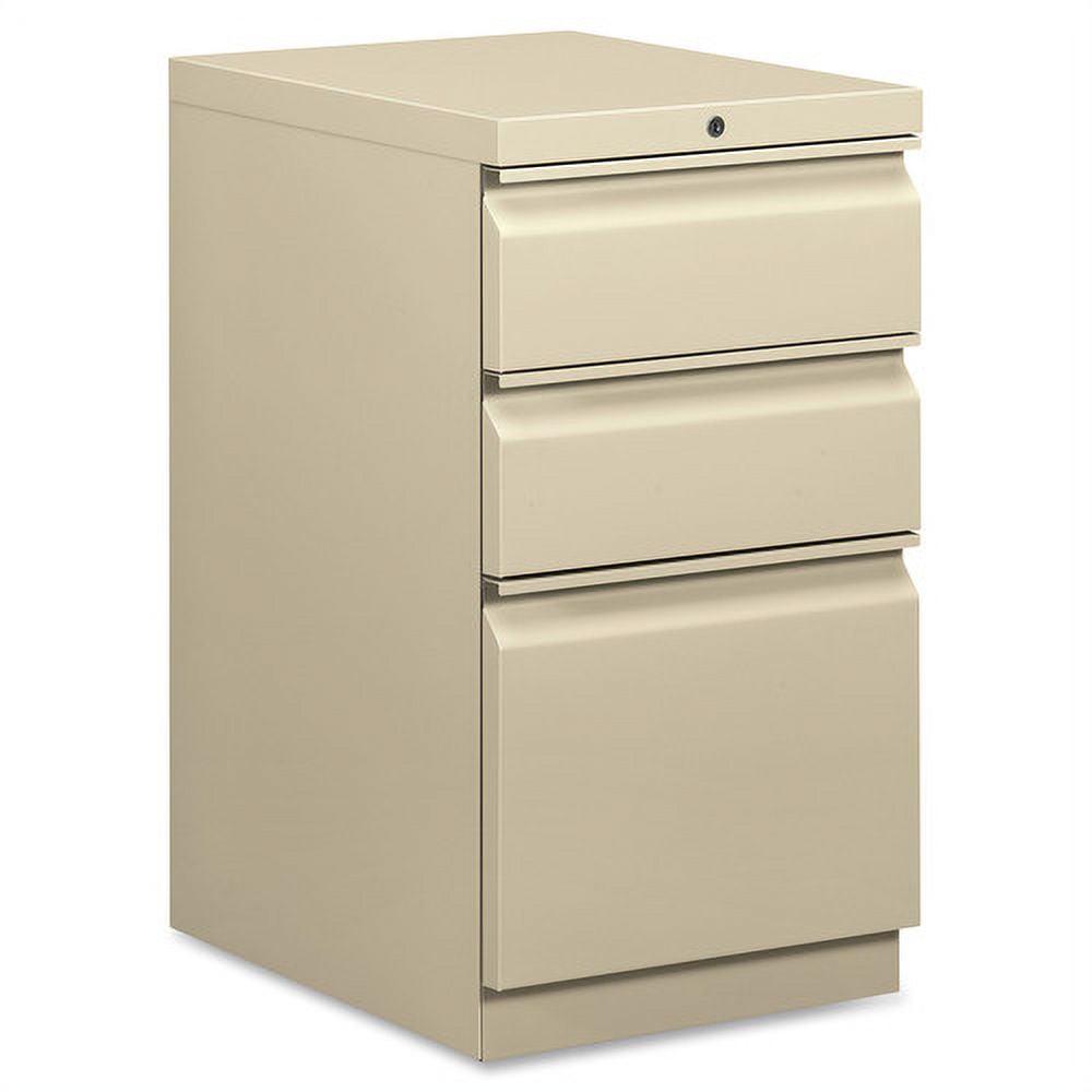 Basyx 3 Drawers Vertical Lockable Filing Cabinet, Putty - Image 3