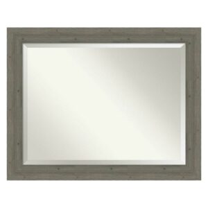 Bathroom Mirror, Fencepost Grey
