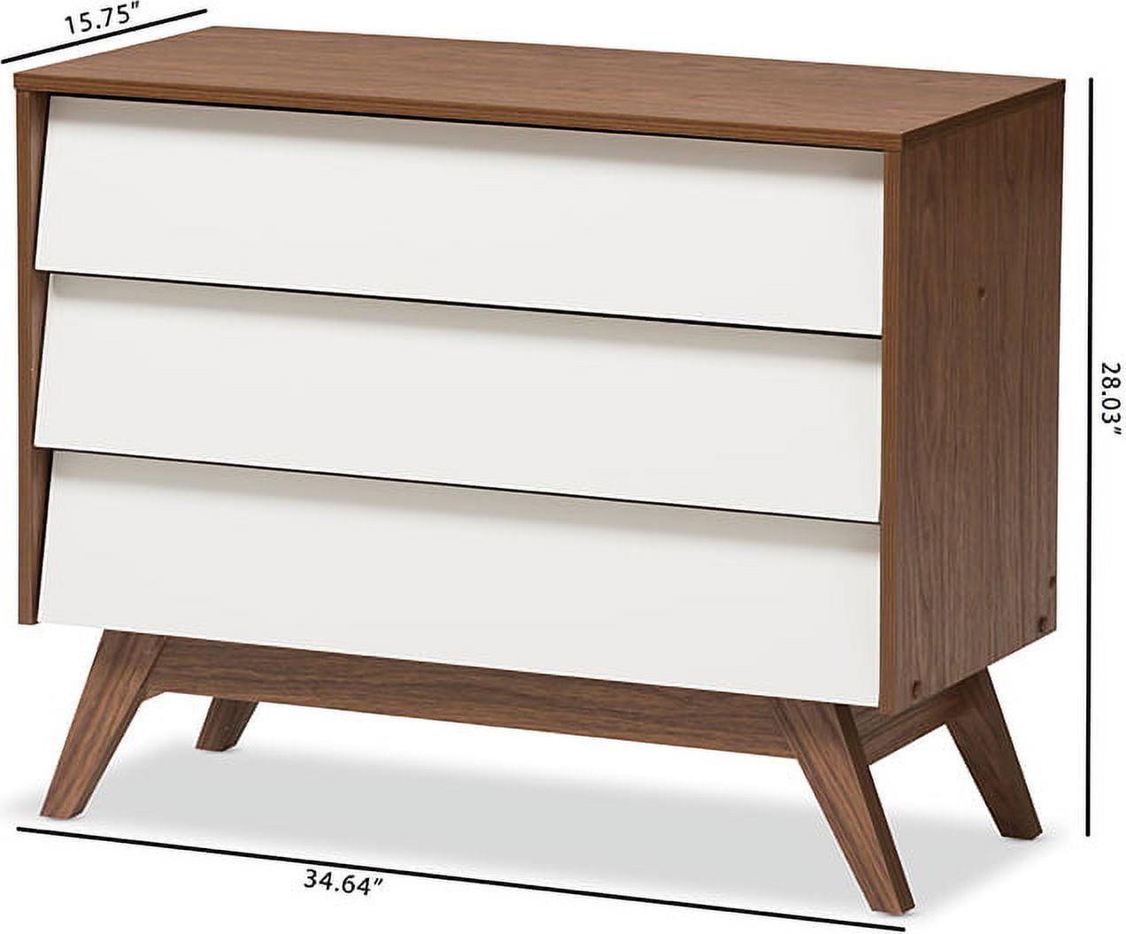 Baxton Studio 10 Gallon Wood Drawer Chests, White and Brown - Image 6