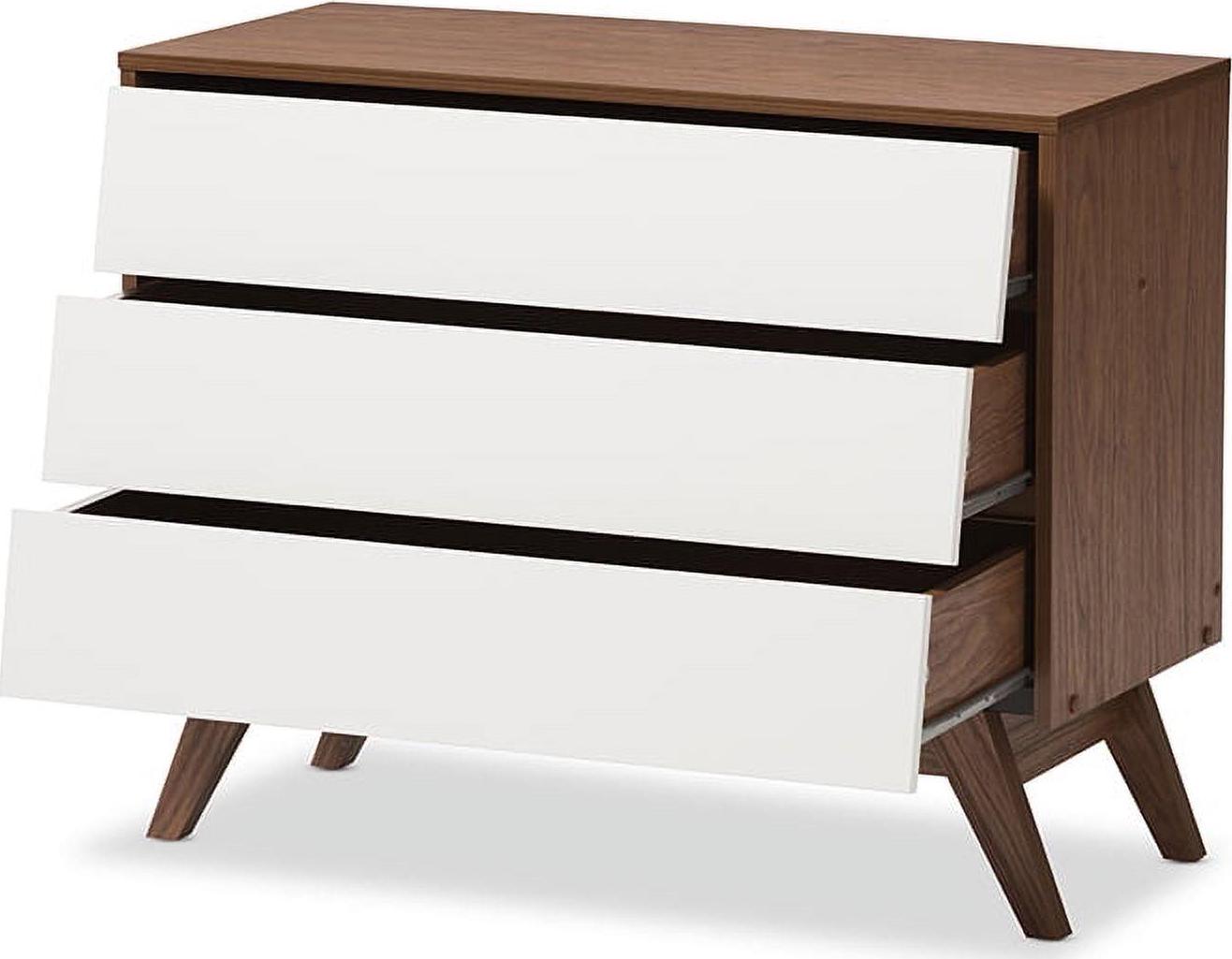 Baxton Studio 10 Gallon Wood Drawer Chests, White and Brown - Image 2