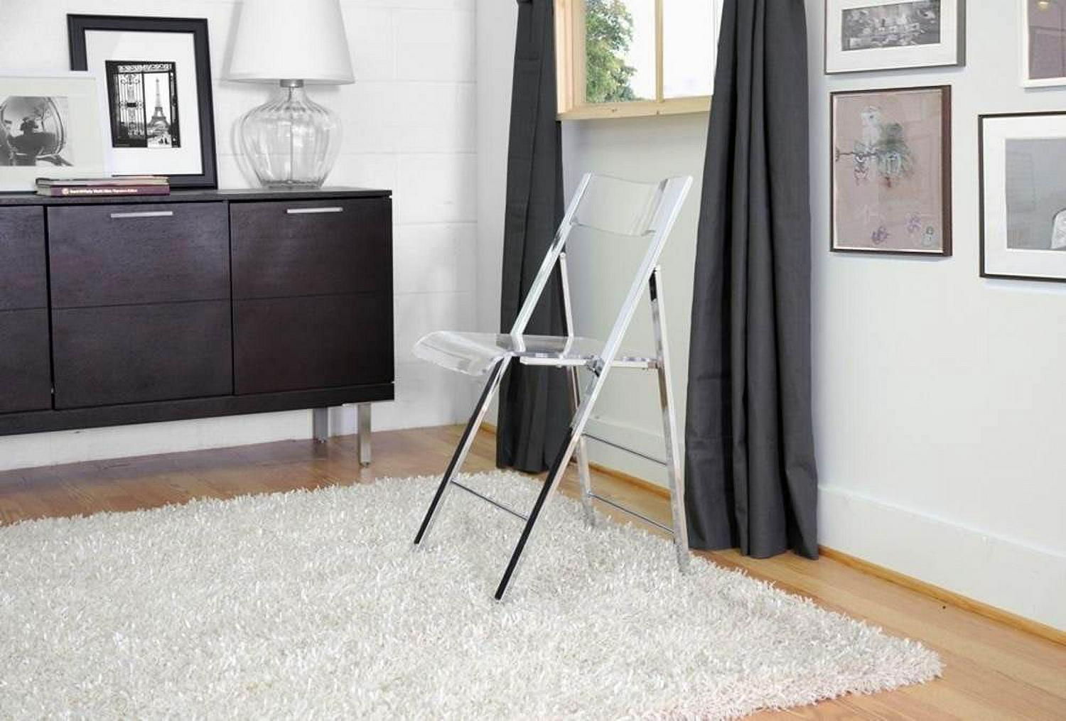 Baxton Studio Acrylic Foldable Chair (Set of 2) - Image 3