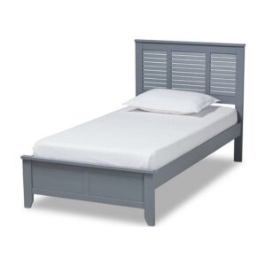 Baxton Studio Adela Modern and Contemporary Grey Finished Wood Twin Size Platform Bed