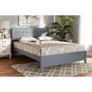 Baxton Studio Adela Modern and Contemporary Grey Finished Wood Full Size Platform Bed