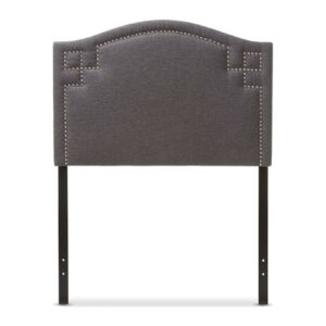 Baxton Studio Aubrey Modern and Contemporary Dark Grey Fabric Upholstered Twin Size Headboard,Wholesale Interiors