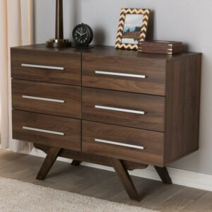Baxton Studio Auburn Modern Walnut Brown Finished Wood Chest
