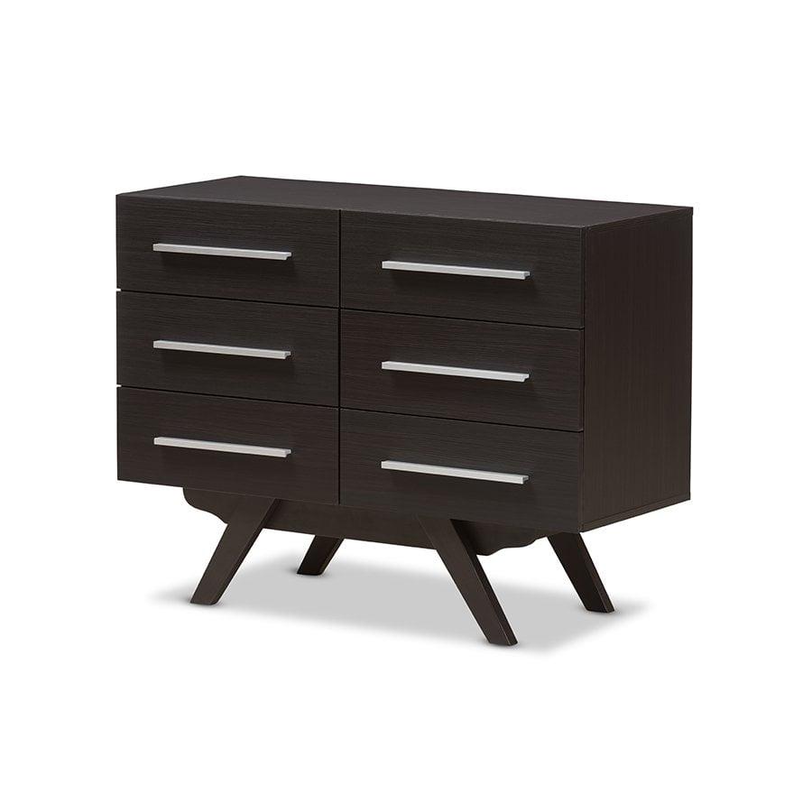 Wholesale Interiors Auburn Mid-Century Espresso 6-Drawer Dresser, 29.88" H x 39.37" W x 15.87" D - Image 8