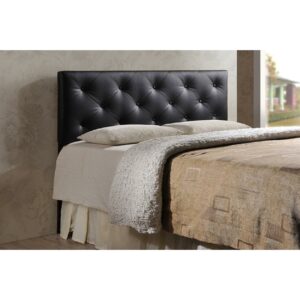 Baxton Studio Baltimore Modern and Contemporary King Black Faux Leather Upholstered Headboard,Wholesale Interiors