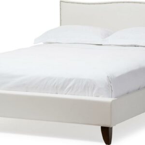 Baxton Studio Battersby Modern Bed with Upholstered Headboard , Multiple sizes, Multiple Colors