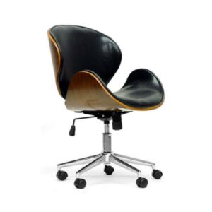 Baxton Studio Bruce Modern Office Chair - Walnut / Black