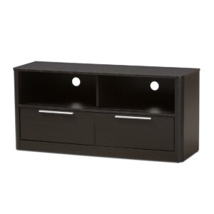 Wholesale interiors 2-Drawer TV Stand, Espresso Brown
