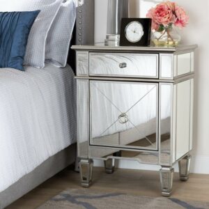 Baxton Studio Claudia Hollywood Regency Glamour Style Mirrored End Table