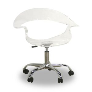 Baxton Studio Elia Acrylic Swivel Chair