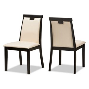 Baxton Studio Evelyn Faux Leather Dining Side Chair (Set of 2)