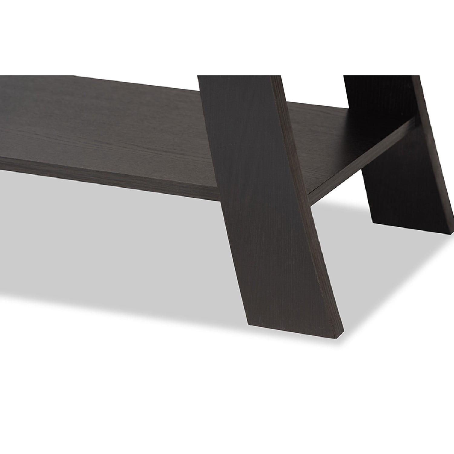 Baxton Studio Herman Modern and Contemporary Dark Brown Finished Wood 1-Drawer Console Table - Image 6