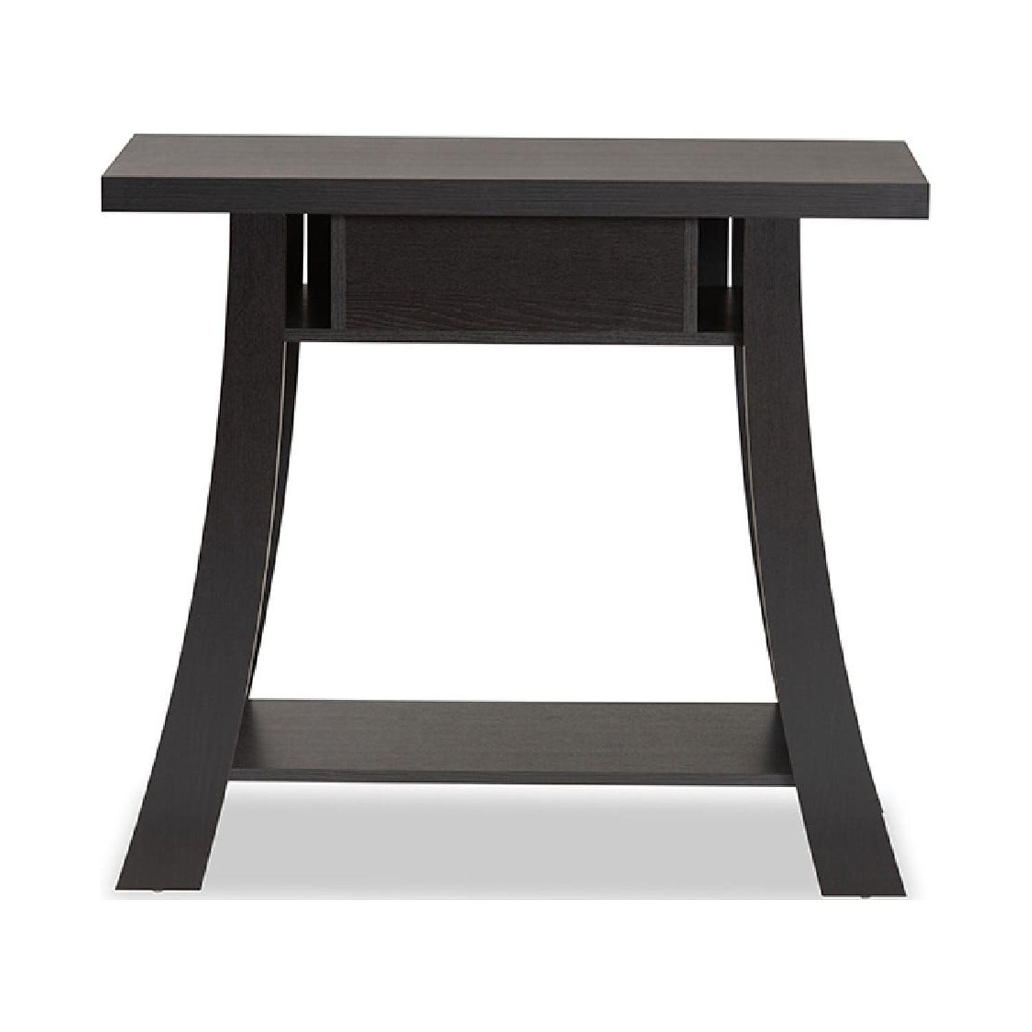 Baxton Studio Herman Modern and Contemporary Dark Brown Finished Wood 1-Drawer Console Table - Image 5