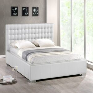 Baxton Studio Madison Modern Bed with Upholstered Headboard, Multiple sizes, multiple colors