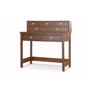 Baxton Studio McKinley Writing Desk, Contemporary, Sonoma Oak, 7 Drawers, 39.5W x 20.5D x 40.1H in