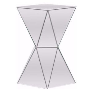 Baxton Studio Rebecca Contemporary Multi-Faceted Mirrored Side Table