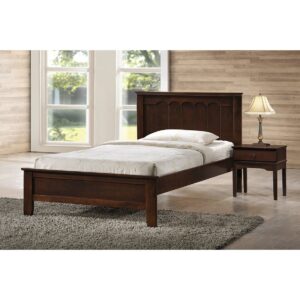 Baxton Studio Schiuma Cappuccino Wood Contemporary Twin-Size Bed
