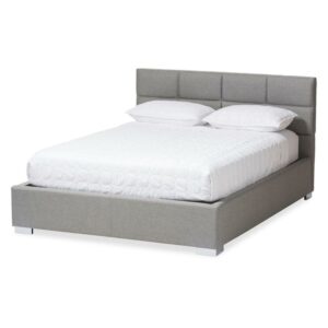 Baxton Studio Sophie Modern and Contemporary Upholstered Platform Bed, Multiple Sizes, Multiple Colors