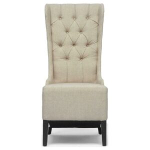 Baxton Studio Vincent Beige Linen Modern Accent Chair
