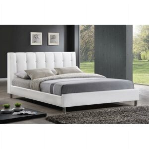 Baxton Studio Vino Modern Bed with Upholstered Platform Bed, Multiple sizes, Multiple Colors