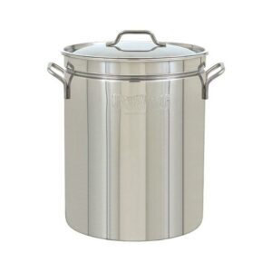 Bayou Classic 44 Quart Stainless Steel Boil Fry Steam Cook Soup Stockpot w/ Lid
