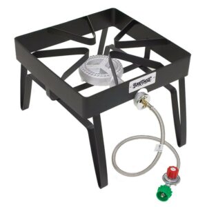 Bayou Classic SQ14 16 Inch Square Outdoor Patio Propane Single Burner Stove