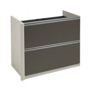 Bestar Connexion RTA Oversized Pedestal in Slate and Sandstone