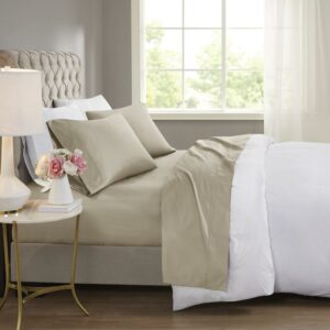 Beautyrest 600 Thread Count Khaki Cooling Cotton Blend 4 PC Sheet Set, California King