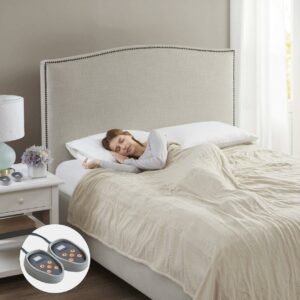 Beautyrest Electric Micro Fleece Heated Blanket, King, Natural